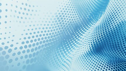 A blue and white dotted background