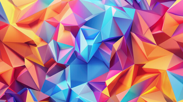 Abstract geometric background with vibrant polygons