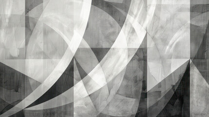 Abstract geometric shapes in shades of grey and white