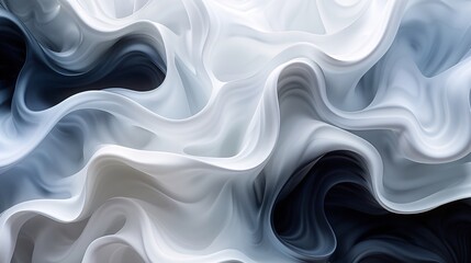 Obraz premium Abstract Swirling Pattern in Blue and White