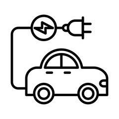 Electric Car line icon