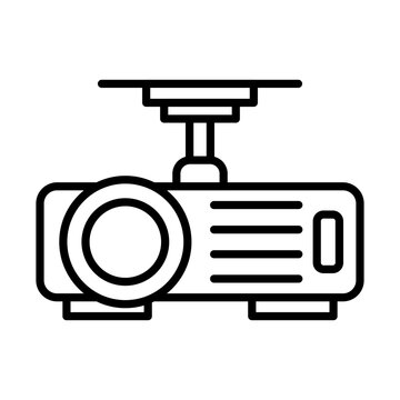 recommend clip art: Projector line icon