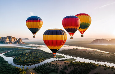 Fototapeta premium a colorful hot air balloon grounded on a ,white background,beauty