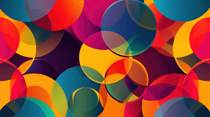 Colorful geometric background with overlapping circles