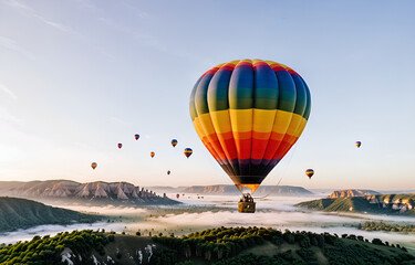 Fototapeta premium a colorful hot air balloon grounded on a ,white background,beauty