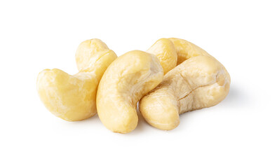 cashew nuts on white background