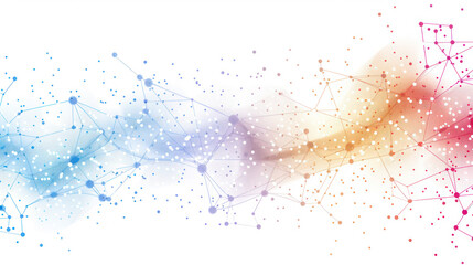 Digital network background with interconnected dots and lines