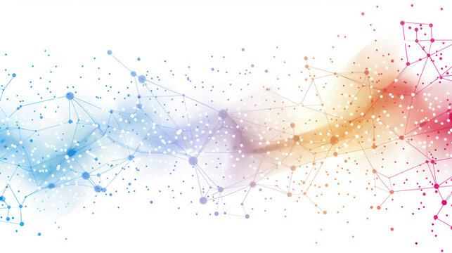 Digital network background with interconnected dots and lines