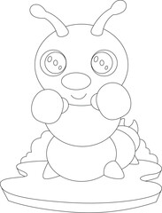 Caterpillar Boxer Boxing gloves Boxing Animal Vector Graphic Art Illustration