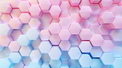 Geometric background with hexagonal patterns in pastel colors