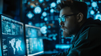 cybersecurity analyst at work