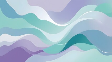 Bright and Elegant Abstract: Harmonious Blend of Blue Sky, Mint Green, and Lavender Purple
