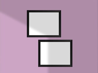 Mockup frame minimal with soft shadows and light overlay as template for design presentation, promotion, blank, portfolios etc.