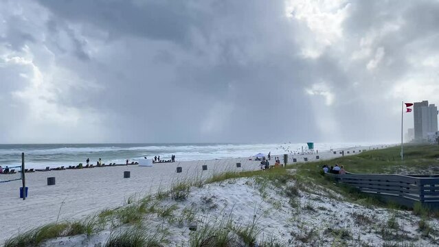 Panama City Beach, FL, United States - June 22,
2024. Weather conditions at Panama City Beach caused dangerous rip currents with a double-red flag warning, where three people drowned the same night.