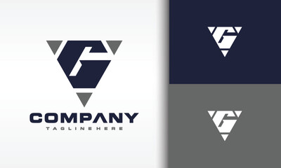 Naklejka premium letter G triangle logo
