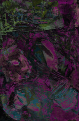 Artist's palette, palette knife painting. Abstract background with many different colors and paint stains