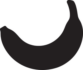 A vector silhouette of a Banana