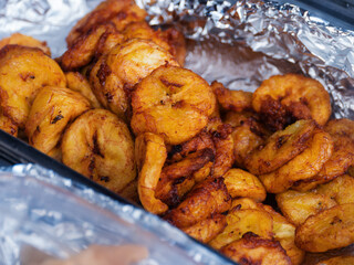Fried Plantains Served in Foil Tray
