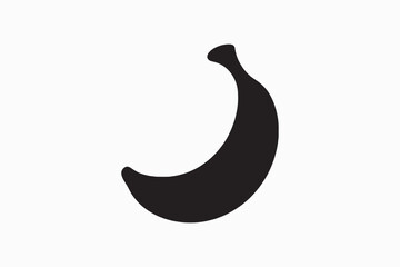 A vector silhouette of a Banana
