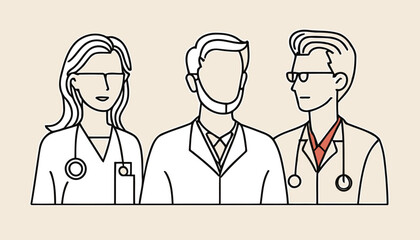 Modern Flat Style Doctor Illustration