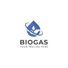 Creative natural Biogas logo design.