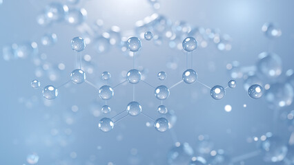 monosodium citrate molecular structure 3d, e331i, structural chemical formula view from a microscope