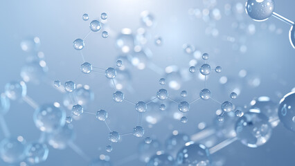 5-meo-dmt molecular structure 3d, o-methyl-bufotenin, structural chemical formula view from a microscope