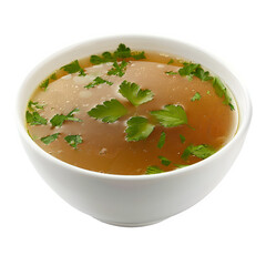 Traditional spanish broth with parsley