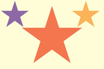 Retro 5 star icon. Customer feedback concept. Vector 5 token points stars rating review. Quality shape design. Vector five stars.