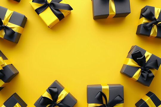 Black Friday sale banner background with space for text - Powered by Adobe