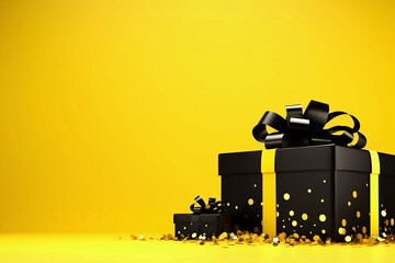 Black Friday sale banner background with space for text