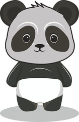 The Panda standing on the floor