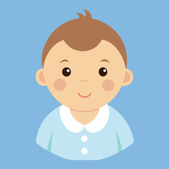 Obraz premium cartoon illustration of baby