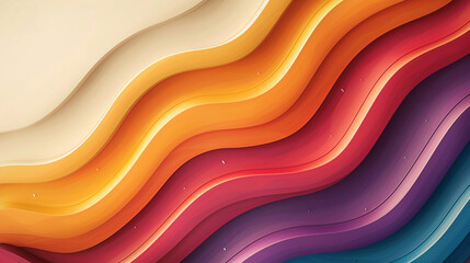 Abstract Colorful Waves Background