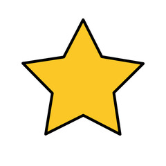 gold star on white