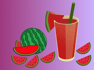 Watermelon juice, cocktail juice