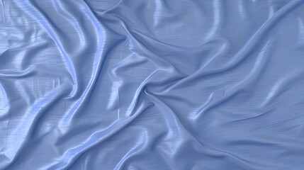 Obraz premium Light blue satin fabric with smooth, ruffled folds, showcasing the texture and sheen of its material. The background is plain light blue to highlight the intricate details of the material's surface