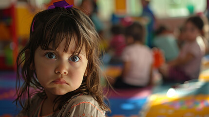 Fototapeta premium Crying children at a day care 