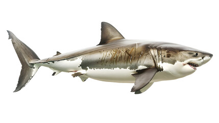 Fototapeta premium White shark isolated on white background