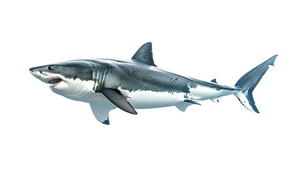 Fototapeta premium White shark isolated on white background
