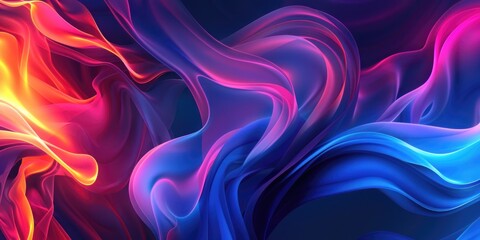 Obraz premium Vibrant abstract banner with colorful flowing patterns abstract background copy space concept of art creativity