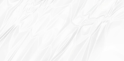 Fototapeta premium White wrinkly backdrop paper background. panorama grunge wrinkly paper texture. White crumpled and top view textures can be used for background of text or any contents.