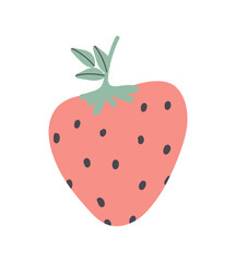 Strawberry in flat style.Vector.