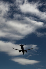 Airplane boeing 737 approaching Burgas airport
