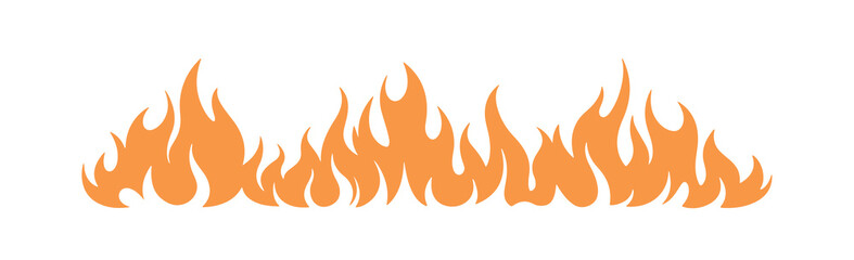 Cartoon fire borders. Flame frame, blazing dividers, hot flaming banners. Fire flames on white background. Close up fire flames isolated on white background © d4_dsgns