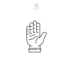 Fototapeta premium Gloved Hand Icon symbol vector illustration isolated on white background