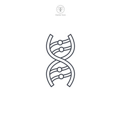 DNA Helix Icon symbol vector illustration isolated on white background