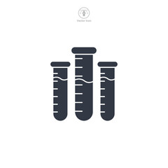 Test Tubes Icon symbol vector illustration isolated on white background