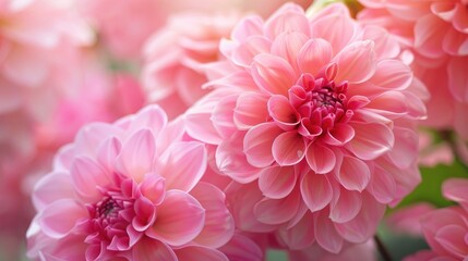 Floral bloom of a pink hue in the garden