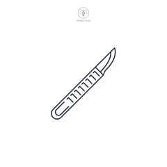 Surgical Scalpel Icon symbol vector illustration isolated on white background
